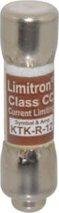 Cooper Bussmann - 600 VAC, 12 Amp, Fast-Acting General Purpose Fuse - Fuse Holder Mount, 1-1/2" OAL, 200 at AC (RMS) kA Rating, 13/32" Diam - Eagle Tool & Supply