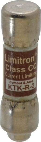 Cooper Bussmann - 600 VAC, 2 Amp, Fast-Acting General Purpose Fuse - Fuse Holder Mount, 1-1/2" OAL, 200 at AC (RMS) kA Rating, 13/32" Diam - Eagle Tool & Supply