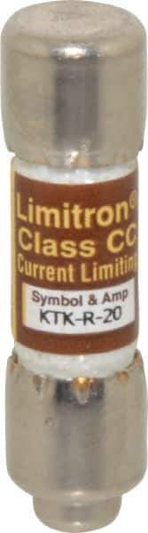 Cooper Bussmann - 600 VAC, 20 Amp, Fast-Acting General Purpose Fuse - Fuse Holder Mount, 1-1/2" OAL, 200 at AC (RMS) kA Rating, 13/32" Diam - Eagle Tool & Supply