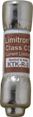 Cooper Bussmann - 600 VAC, 3 Amp, Fast-Acting General Purpose Fuse - Fuse Holder Mount, 1-1/2" OAL, 200 at AC (RMS) kA Rating, 13/32" Diam - Eagle Tool & Supply