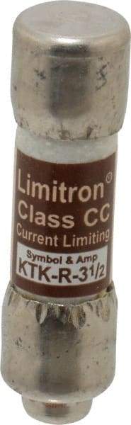 Cooper Bussmann - 600 VAC, 3.5 Amp, Fast-Acting General Purpose Fuse - Fuse Holder Mount, 1-1/2" OAL, 200 at AC (RMS) kA Rating, 13/32" Diam - Eagle Tool & Supply