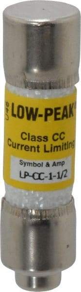 Cooper Bussmann - 300 VDC, 600 VAC, 1.5 Amp, Time Delay General Purpose Fuse - Fuse Holder Mount, 1-1/2" OAL, 20 at DC, 200 at AC (RMS) kA Rating, 13/32" Diam - Eagle Tool & Supply