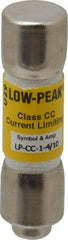 Cooper Bussmann - 300 VDC, 600 VAC, 1.4 Amp, Time Delay General Purpose Fuse - Fuse Holder Mount, 1-1/2" OAL, 20 at DC, 200 at AC (RMS) kA Rating, 13/32" Diam - Eagle Tool & Supply