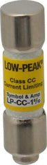 Cooper Bussmann - 300 VDC, 600 VAC, 1.6 Amp, Time Delay General Purpose Fuse - Fuse Holder Mount, 1-1/2" OAL, 20 at DC, 200 at AC (RMS) kA Rating, 13/32" Diam - Eagle Tool & Supply