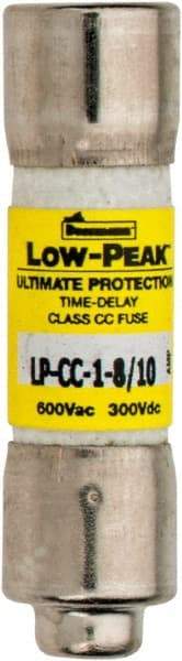 Cooper Bussmann - 300 VDC, 600 VAC, 1.8 Amp, Time Delay General Purpose Fuse - Fuse Holder Mount, 1-1/2" OAL, 20 at DC, 200 at AC (RMS) kA Rating, 13/32" Diam - Eagle Tool & Supply