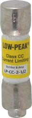 Cooper Bussmann - 300 VDC, 600 VAC, 2.5 Amp, Time Delay General Purpose Fuse - Fuse Holder Mount, 1-1/2" OAL, 20 at DC, 200 at AC (RMS) kA Rating, 13/32" Diam - Eagle Tool & Supply