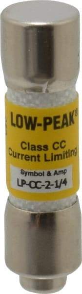 Cooper Bussmann - 300 VDC, 600 VAC, 2.25 Amp, Time Delay General Purpose Fuse - Fuse Holder Mount, 1-1/2" OAL, 20 at DC, 200 at AC (RMS) kA Rating, 13/32" Diam - Eagle Tool & Supply