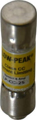 Cooper Bussmann - 300 VDC, 600 VAC, 25 Amp, Time Delay General Purpose Fuse - Fuse Holder Mount, 1-1/2" OAL, 20 at DC, 200 at AC (RMS) kA Rating, 13/32" Diam - Eagle Tool & Supply