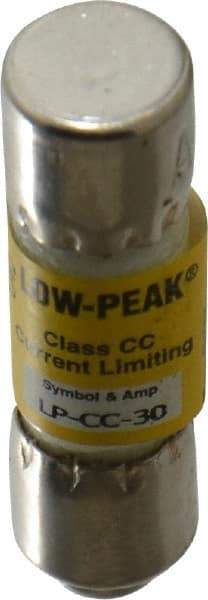 Cooper Bussmann - 300 VDC, 600 VAC, 30 Amp, Time Delay General Purpose Fuse - Fuse Holder Mount, 1-1/2" OAL, 20 at DC, 200 at AC (RMS) kA Rating, 13/32" Diam - Eagle Tool & Supply