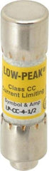 Cooper Bussmann - 150 VDC, 600 VAC, 4.5 Amp, Time Delay General Purpose Fuse - Fuse Holder Mount, 1-1/2" OAL, 20 at DC, 200 at AC (RMS) kA Rating, 13/32" Diam - Eagle Tool & Supply