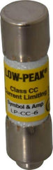 Cooper Bussmann - 150 VDC, 600 VAC, 6 Amp, Time Delay General Purpose Fuse - Fuse Holder Mount, 1-1/2" OAL, 20 at DC, 200 at AC (RMS) kA Rating, 13/32" Diam - Eagle Tool & Supply