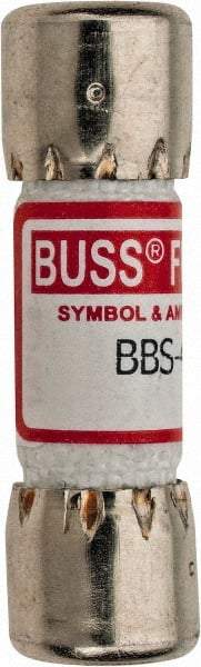 Cooper Bussmann - 600 VAC, 0.4 Amp, Fast-Acting General Purpose Fuse - Fuse Holder Mount, 1-3/8" OAL, 10 at AC kA Rating, 13/32" Diam - Eagle Tool & Supply