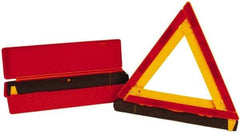 NMC - 3 Piece, Emergency Warning Triangle Safety Kit - Three Reflective Triangles in Plastic Carrying Case - Eagle Tool & Supply