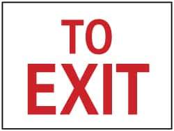 NMC - To Exit, Aluminum Exit Sign - 14" Wide x 10" High - Eagle Tool & Supply