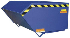 Vestil - 6,000 Lb Load Capacity, 1/4 Cu Yd, Steel Self-Dumping Hopper - 24-11/16" Wide x 45-15/16" Long x 18-1/4" High, Blue - Eagle Tool & Supply