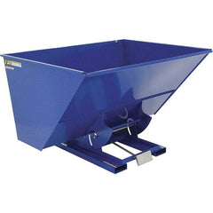 Vestil - 6,000 Lb Load Capacity, 3 Cu Yd, Steel Self-Dumping Hopper - 81-7/16" Wide x 66-13/16" Long x 50-5/8" High, Blue - Eagle Tool & Supply