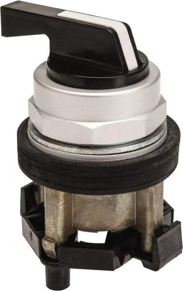 Eaton Cutler-Hammer - 30-1/2mm Mount Hole, 3 Position, Lever Operated, Selector Switch Only - Black, Maintained (MA) - Maintained (MA) - Maintained (MA), Nonilluminated, Oil and Watertight - Eagle Tool & Supply