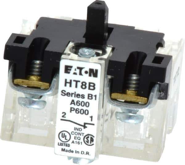 Eaton Cutler-Hammer - NC, 1 to 500 mA, Electrical Switch Contact Block - 5 to 28 Volt, 30-1/2mm Hole, For Use with Indicating Lights, Pushbuttons - Eagle Tool & Supply