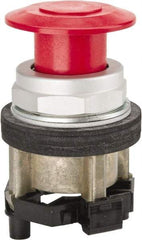 Eaton Cutler-Hammer - 30-1/2mm Mount Hole, Extended Mushroom Head, Pushbutton Switch Only - Round, Red Pushbutton, Nonilluminated, Maintained (MA), Corrosion Resistant, Oiltight and Watertight - Eagle Tool & Supply