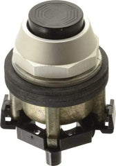 Eaton Cutler-Hammer - 30-1/2mm Mount Hole, Extended Straight, Pushbutton Switch Only - Round, Black Pushbutton, Nonilluminated, Momentary (MO), Corrosion Resistant, Oiltight and Watertight - Eagle Tool & Supply