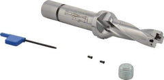 Iscar - 2.06" Max Drill Depth, 3xD, 11/16" Diam, Indexable Insert Drill - 3/4" Shank Diam, Straight Shank - Eagle Tool & Supply