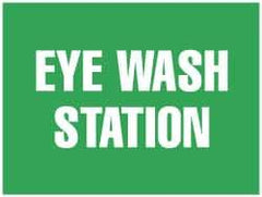 NMC - "Eye Wash Station", 10" Long x 14" Wide, Rigid Plastic Safety Sign - Rectangle, 0.05" Thick, Use for First Aid - Eagle Tool & Supply