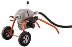 Ridgid - Electric Battery Drain Cleaning Machine - For 3" to 8" Pipe, 200' Cable, 710 Max RPM - Eagle Tool & Supply