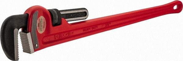 Ridgid - 36" Cast Iron & Steel Straight Pipe Wrench - 5" Pipe Capacity - Eagle Tool & Supply