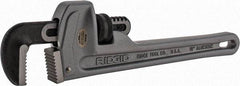 Ridgid - 10" Aluminum Straight Pipe Wrench - 1-1/2" Pipe Capacity - Eagle Tool & Supply