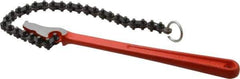 Ridgid - 2" Max Pipe Capacity, 15-3/4" Long, Chain Wrench - 4" Actual OD, 12" Handle Length - Eagle Tool & Supply