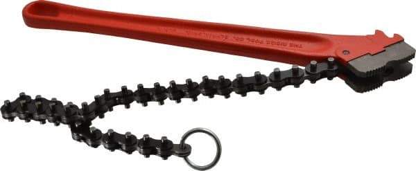 Ridgid - 2" Max Pipe Capacity, 18-1/2" Long, Chain Wrench - 5" Actual OD, 14" Handle Length - Eagle Tool & Supply