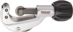 Ridgid - 1/8" to 1-1/8" Pipe Capacity, Enclosed Feed Tubing Cutter - Cuts Copper, Aluminum, Brass, 6" OAL - Eagle Tool & Supply