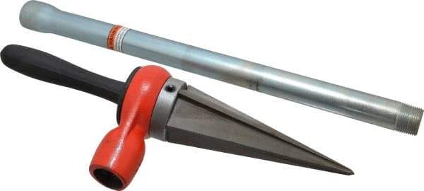 Ridgid - 1/8 to 2 Pipe Capacity, Straight Pipe Reamer with Handle - Cuts Metallic Tubing - Eagle Tool & Supply