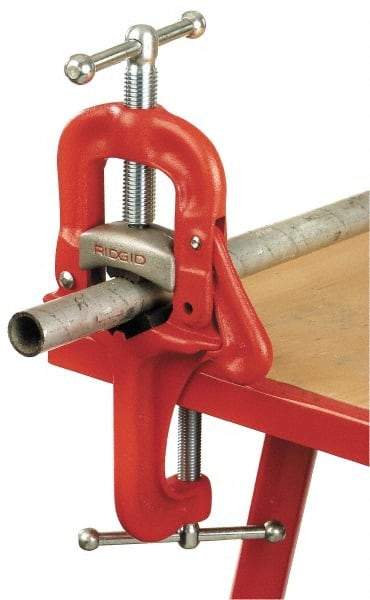 Ridgid - 1/8" to 6" Pipe Capacity, Bench Yoke Vise - Eagle Tool & Supply