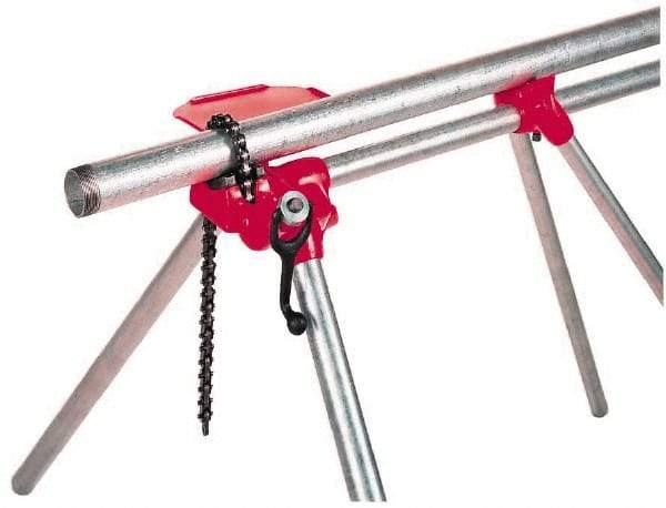 Ridgid - 1/8" to 5" Pipe Capacity, Top Screw Stand Chain Vise - Eagle Tool & Supply