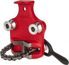 Ridgid - 1/8" to 4" Pipe Capacity, Bottom Screw Bench Chain Vise - Eagle Tool & Supply