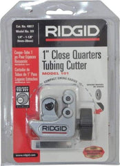 Ridgid - 1/4" to 1-1/8" Pipe Capacity, Mini Tube Cutter - Cuts Copper, Aluminum, Brass, Plastic - Eagle Tool & Supply