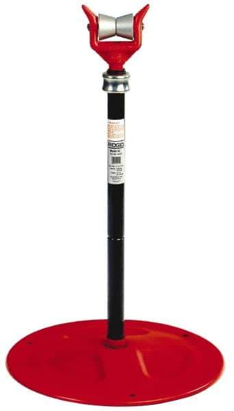 Ridgid - 6" Pipe Capacity, Adjustable Pipe Stand with Plain Support Head - 32" to 41" High, 2,500 Lb Capacity - Eagle Tool & Supply