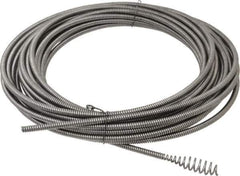 Ridgid - 5/16" x 50' Drain Cleaning Machine Cable - Bulb Auger, 3/4" to 1-1/2" Pipe, Use with Models K39, K40 & K50 - Eagle Tool & Supply