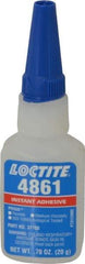 Loctite - 0.70 oz Bottle Clear Instant Adhesive - Series 4861, 20 sec Fixture Time, 24 hr Full Cure Time, Bonds to Metal & Plastic - Eagle Tool & Supply