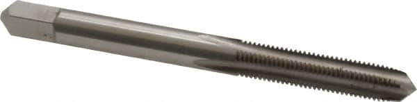 Made in USA - #12-36 UNS 4 Flute Bright Finish High Speed Steel Straight Flute Standard Hand Tap - Plug, Right Hand Thread, 2-3/8" OAL, 15/16" Thread Length, H2 Limit, Oversize - Exact Industrial Supply