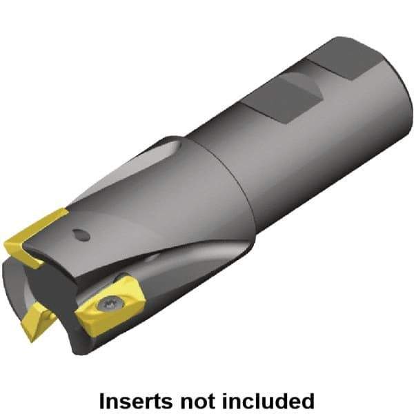 Kennametal - 1" Cut Diam, 0.71" Max Depth of Cut, 3/4" Shank Diam, 3.78" OAL, Indexable Square Shoulder End Mill - EC18.., EP18.. Inserts, Weldon Shank, 0° Lead Angle - Eagle Tool & Supply