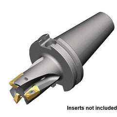 Kennametal - 1-1/4" Cut Diam, 3" Max Depth of Cut, Indexable Square Shoulder End Mill - CV40 CV40 Taper Shank, 0° Lead Angle, Through Coolant - Eagle Tool & Supply