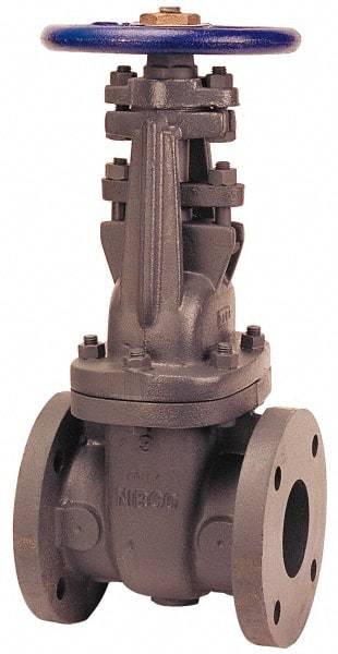 NIBCO - 5" Pipe, Class 125, Flanged Iron Solid Wedge OS & Y Gate Valve with Iron Trim - 200 WOG, 125 WSP, Bolted Bonnet - Eagle Tool & Supply