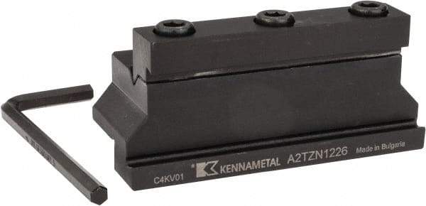 Kennametal - Tool Block Style A2TZN, 26mm Blade Height, 86mm OAL, 1.65"& OAH, Indexable Cutoff Blade Tool Block - 3/4" Shank Height, 3/4" Shank Width, Reversible, Series A2 Cut-Off - Eagle Tool & Supply