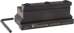 Kennametal - Tool Block Style A2TZN, 32mm Blade Height, 110mm OAL, 1.97"& OAH, Indexable Cutoff Blade Tool Block - 1-1/4" Shank Height, 1-1/4" Shank Width, Reversible, Series A2 Cut-Off - Eagle Tool & Supply
