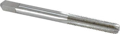 Made in USA - #12-32 UNEF 4 Flute Bright Finish High Speed Steel Straight Flute Standard Hand Tap - Bottoming, Right Hand Thread, 2-3/8" OAL, 15/16" Thread Length, H3 Limit, Oversize - Eagle Tool & Supply