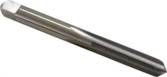 Made in USA - 1/4-80 UNS 4 Flute Bright Finish High Speed Steel Straight Flute Standard Hand Tap - Plug, Right Hand Thread, 2-1/2" OAL, 1" Thread Length, H2 Limit, Oversize - Exact Industrial Supply
