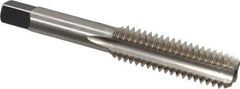 Made in USA - 1/2-12 UNS 4 Flute Bright Finish High Speed Steel Straight Flute Standard Hand Tap - Bottoming, Right Hand Thread, 3-3/8" OAL, H3 Limit, Oversize - Exact Industrial Supply