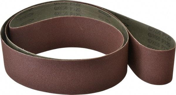 Tru-Maxx - 3" Wide x 90" OAL, 120 Grit, Aluminum Oxide Abrasive Belt - Aluminum Oxide, Fine, Coated, X Weighted Cloth Backing, Series VAC228 - Eagle Tool & Supply